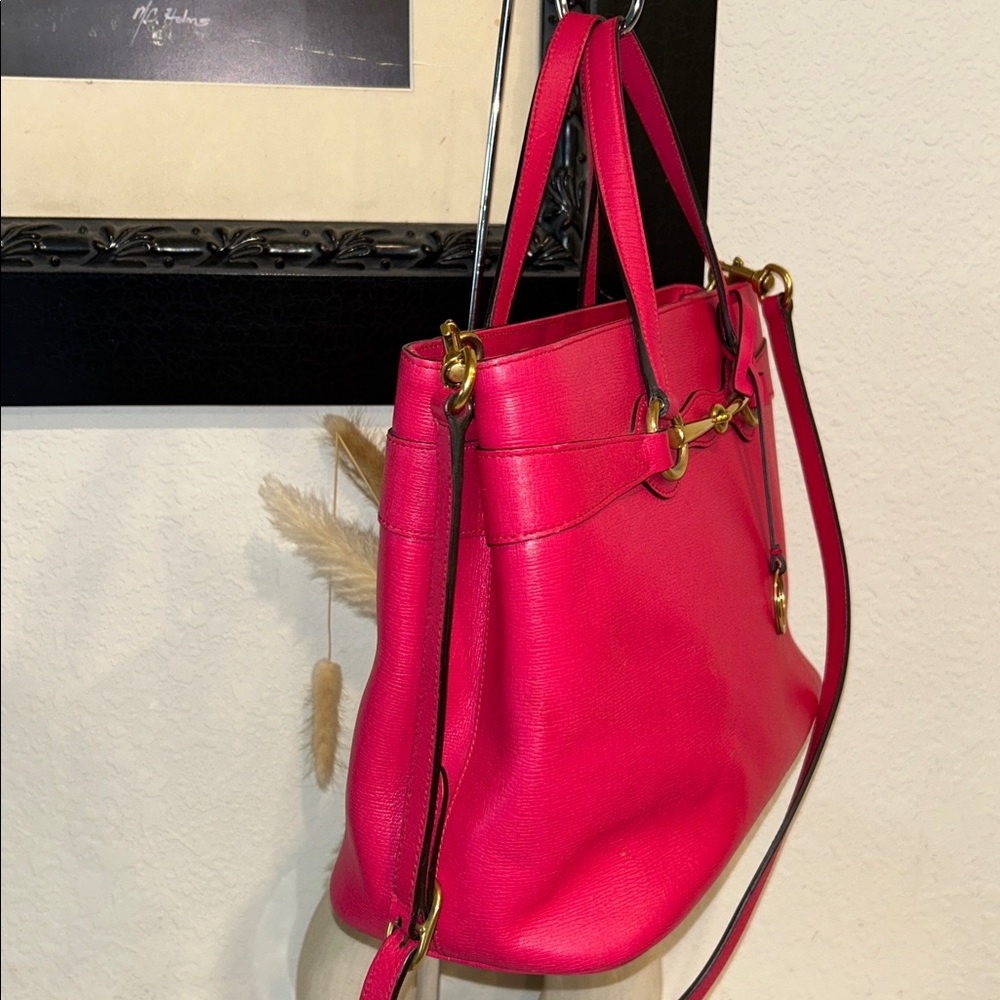 Gucci Red bright bite Leather Tote Bag authentic +certificate of authenticity - Picture 5 of 17